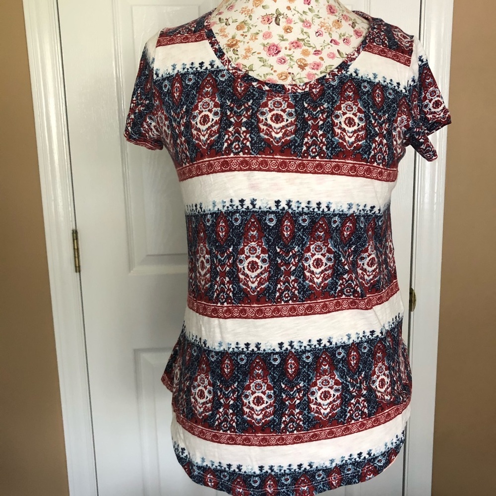 Lucky brand women’s short sleeve blouse Sz M